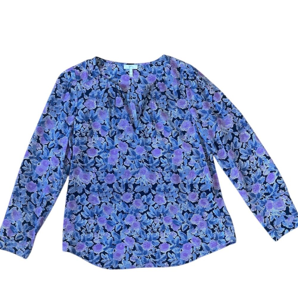 Joie silk zahira floral print long sleeve blouse